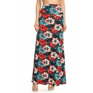 Buttery Soft Painted Floral Maxi Skirt